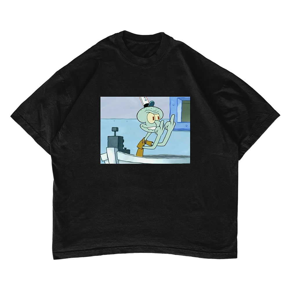 Squidward Flip Off T-shirt