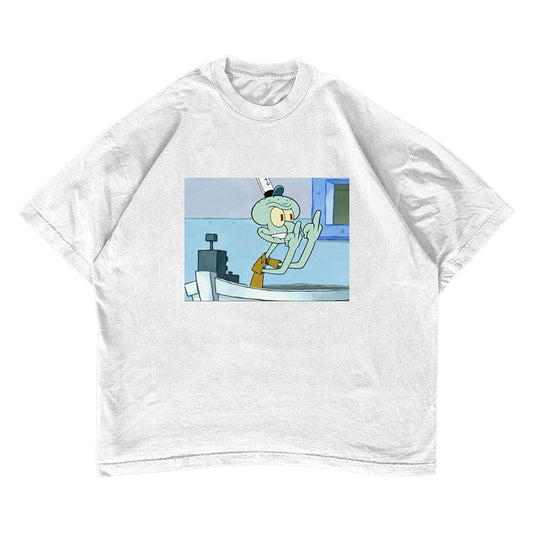 Squidward Flip Off T-shirt
